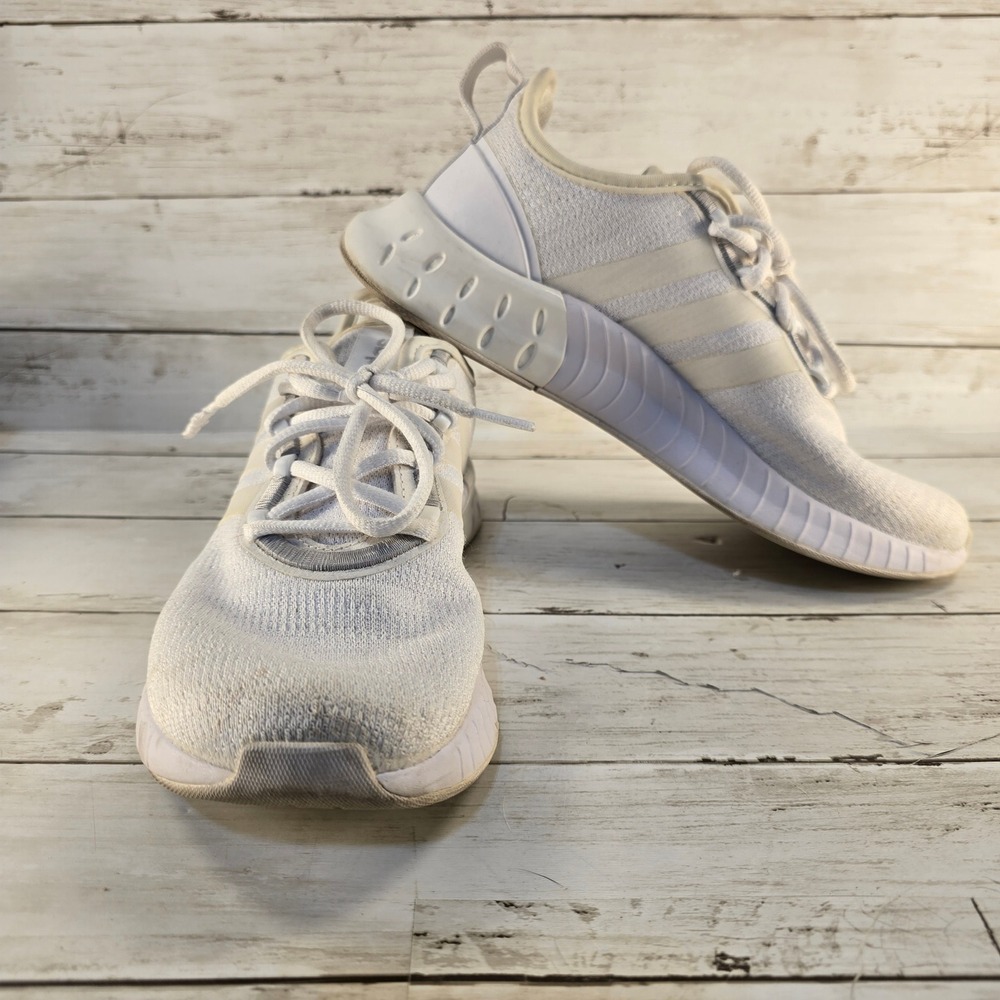 Adidas Kaptir Super White Silver Metallic Running Shoes FZ2791 Mens 7 Womens 8.5